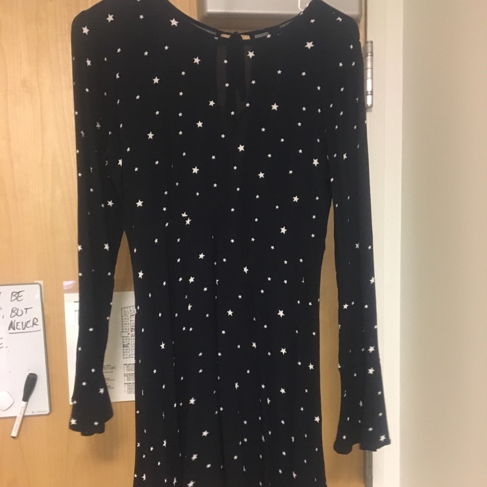 Navy blue long sleeved dress